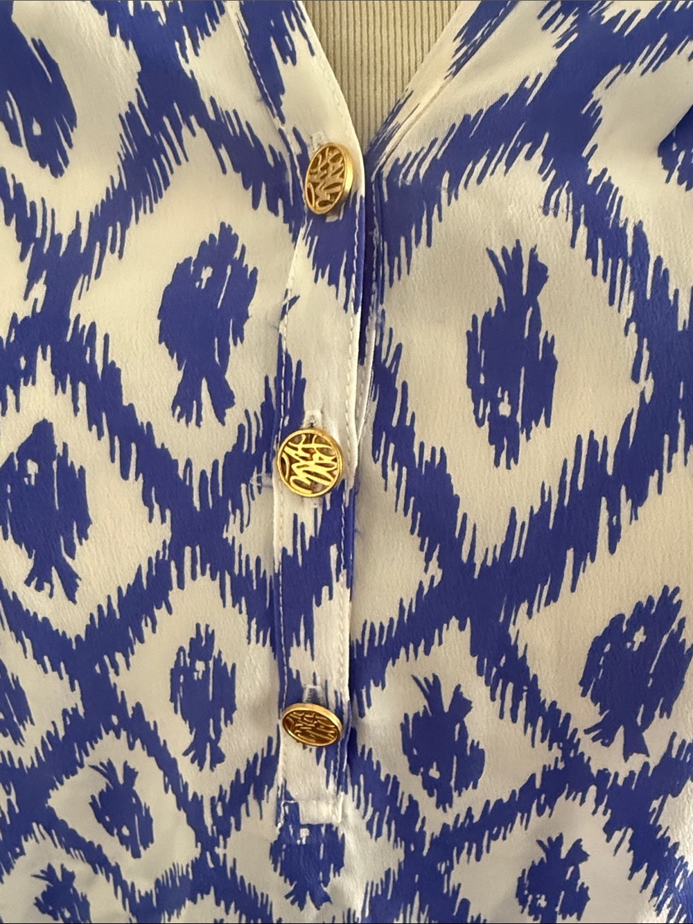Lily Pulitzer “Bailey” Silk Sleeveless Iris Blue Little Fish Tank Top XXS - Picture 5 of 10